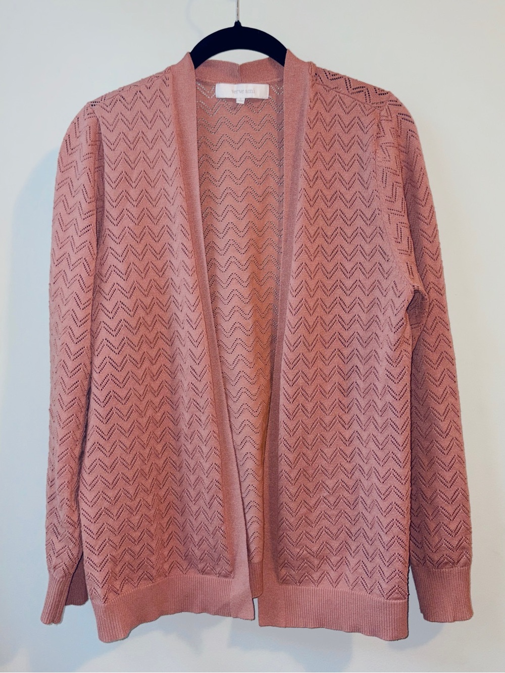 Pink Pointelle Cardigan